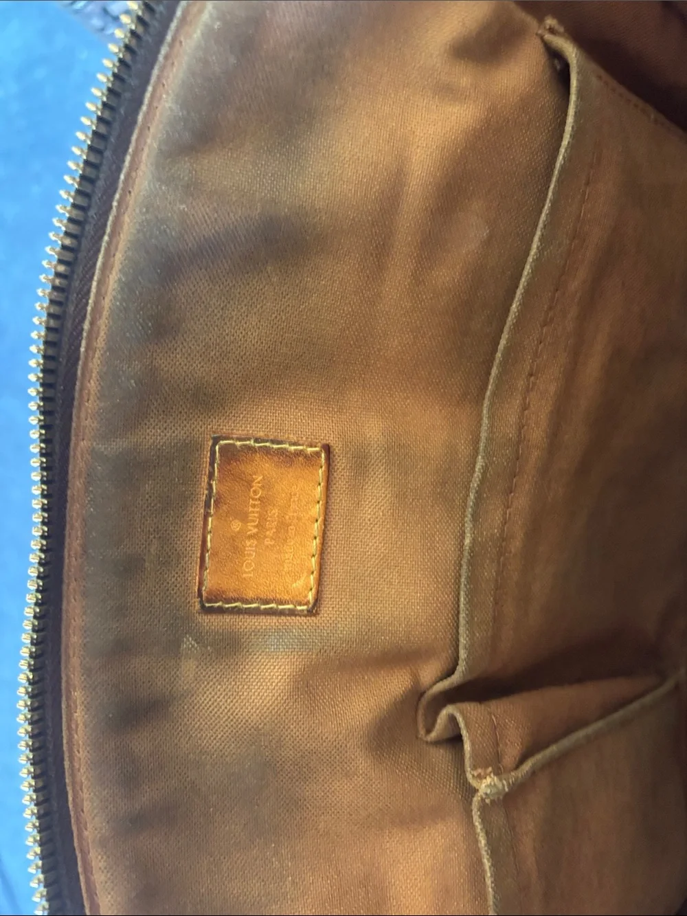 Louis Vuitton Monogram Canvas Handbag - Brown with Tan Trim